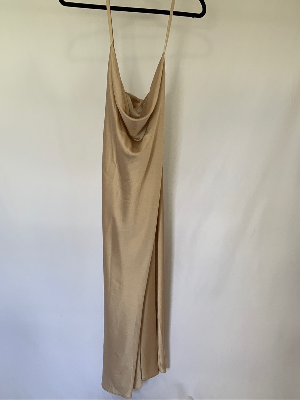 Show Me Your MuMu Champagne Beige Cowl Slip Maxi Dress